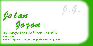 jolan gozon business card